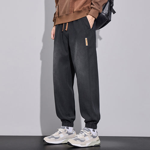 Herren Relaxed-Fit Jogginghose im Denim‑Look mit elastischem Bund, Tunnelzug und geripptem Beinabschluss Echo Archiv