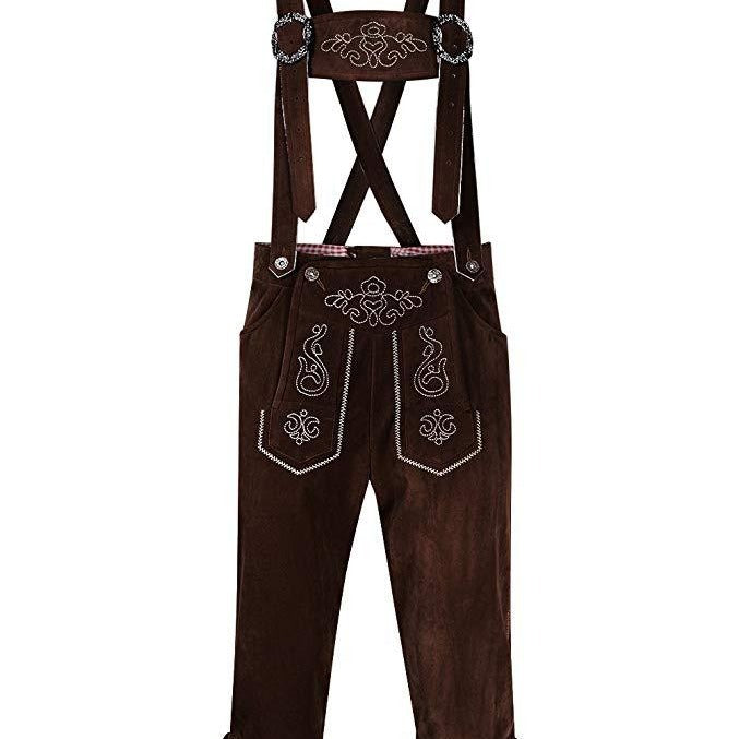 Damen  traditionelle Trachten Latzhose mit bestickten Taschen und verstellbaren Trägern Echo Archiv