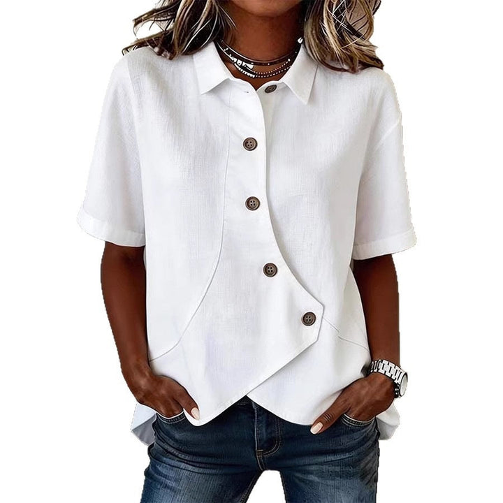 Damen Besonders gestaltete Bluse mit einzigartigem Knopfdetail Echoarchiv