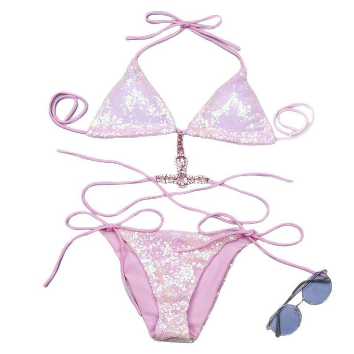 Damen Glitzernder Bikini mit verzierten Details Echo Archiv