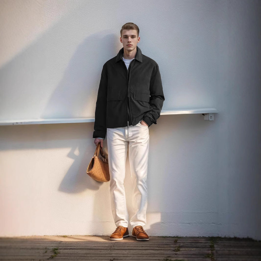 Herren leichte Freizeitjacke mit praktischen Taschen Echoarchiv