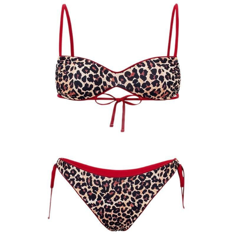 Damen Push-Up Bikini mit elegantem Animal-Print und verstellbaren Trägern Echo Archiv
