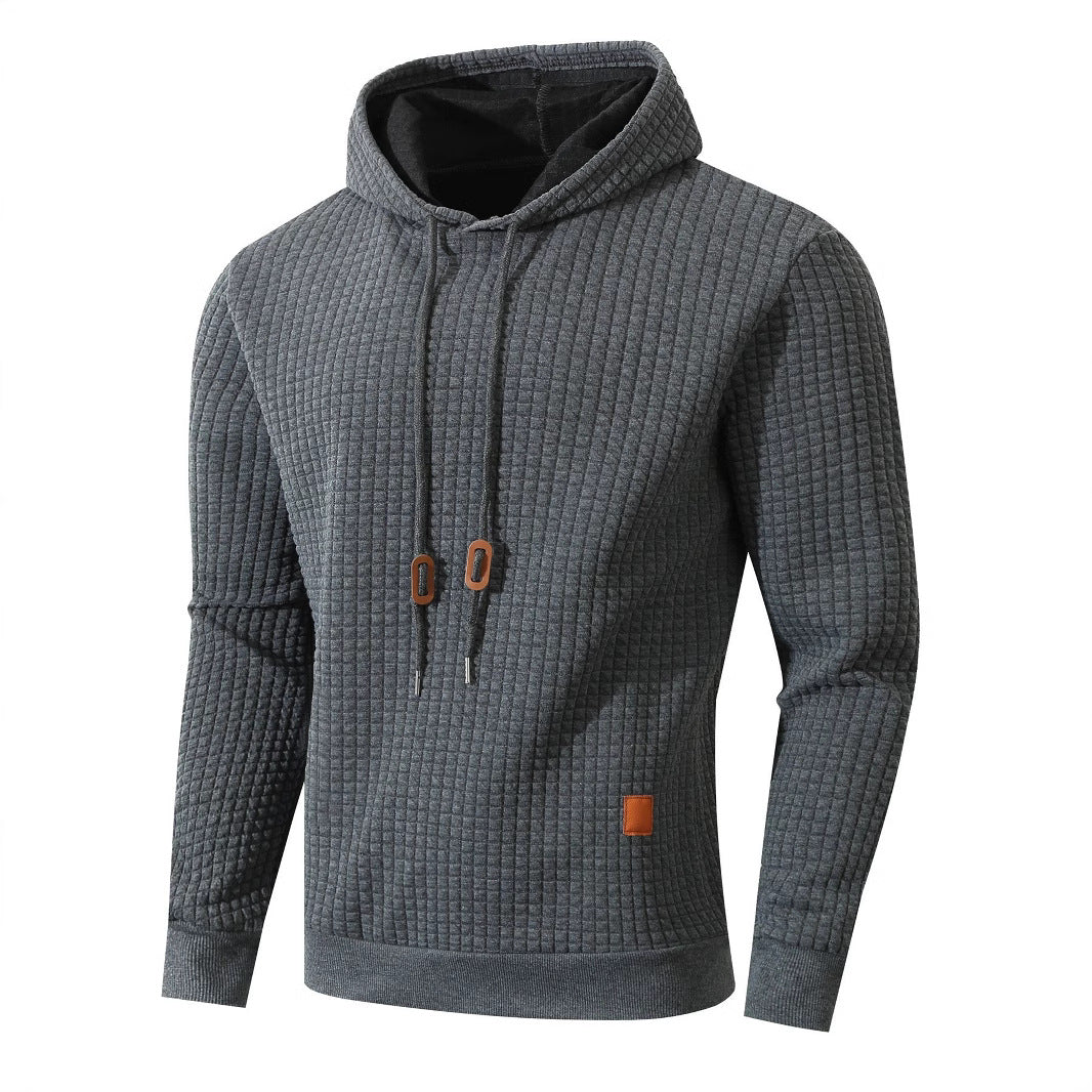 Herren bequemer Kapuzenpullover mit strukturiertem Design und praktischem Kordelzug Echoarchiv