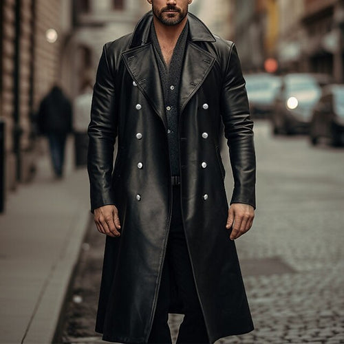 Herren Eleganter und glänzender Trenchcoat Echoarchiv