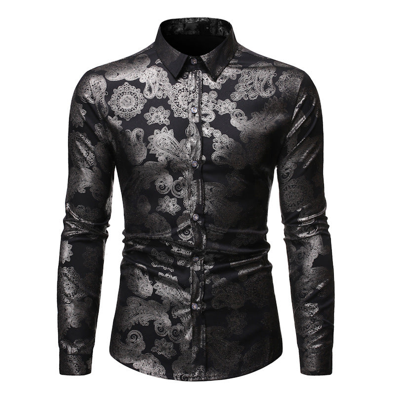 Herren Elegantes und stilvolles Hemd mit floralem Muster Echoarchiv