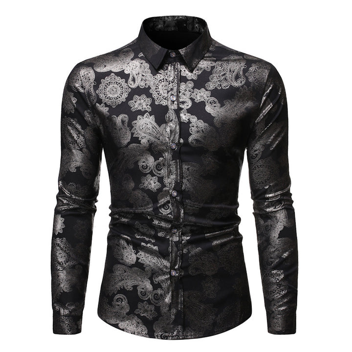 Herren Elegantes und stilvolles Hemd mit floralem Muster Echoarchiv