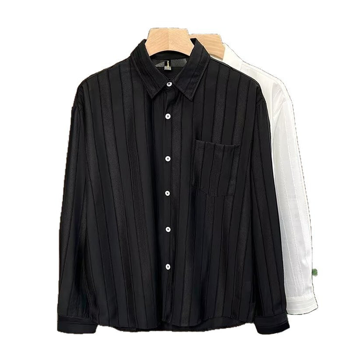 Damen Elegant Gestreiftes Langarmhemd Echo Archiv