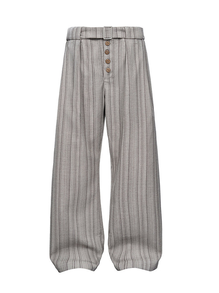 Damen Hochtaillierte Schneiderhose mit weitem Bein Echoarchiv