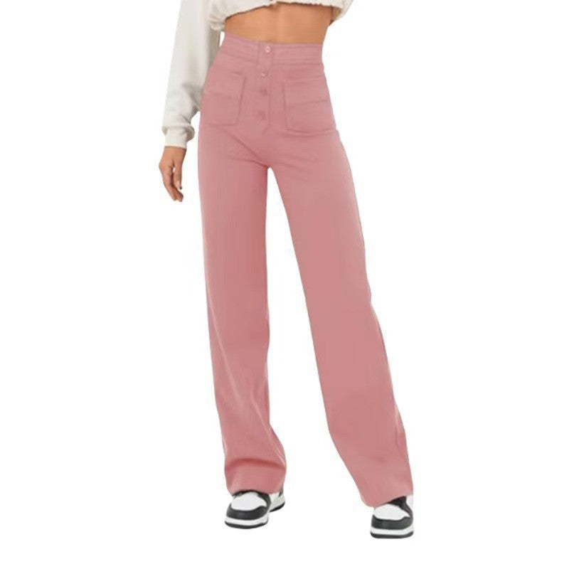 Damen Hochtaillierte Wide‑Leg Hose mit aufgesetzten Taschen Echo Archiv