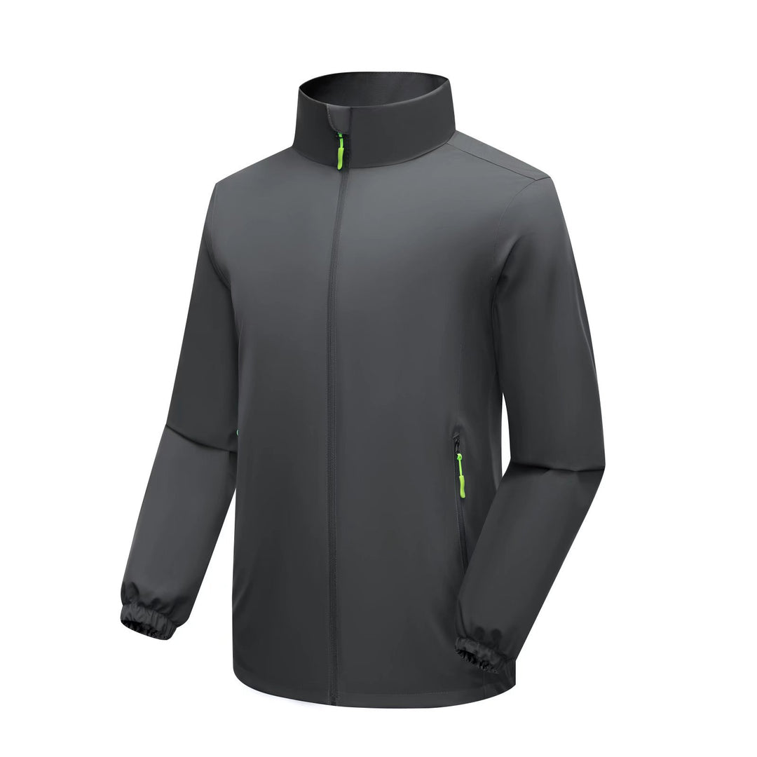 Herren Leichte Softshell‑Regenjacke mit hohem Stehkragen und winddichter Mikrofaserschale Echoarchiv