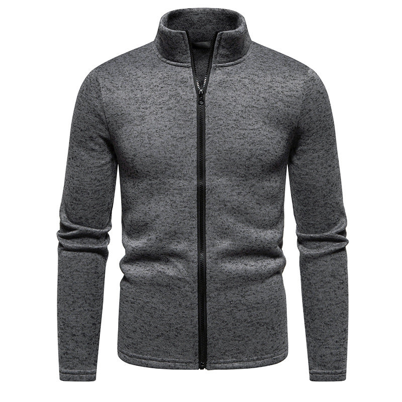 Herren Fleecejacke mit hohem Kragen und durchgehendem Reißverschluss Echoarchiv