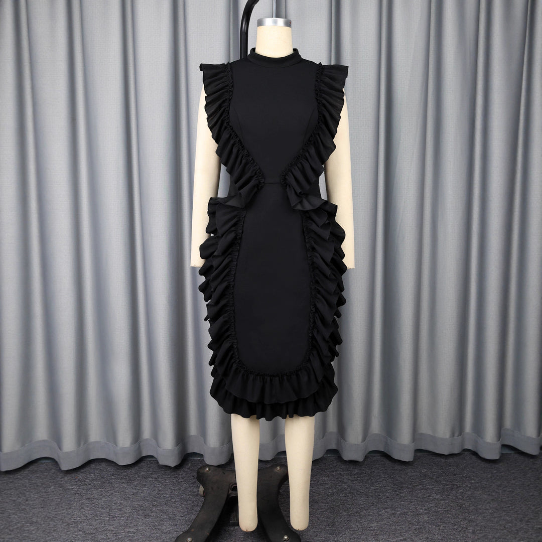 Damen figurbetontes Kleid mit Rüschendetails Echo Archiv
