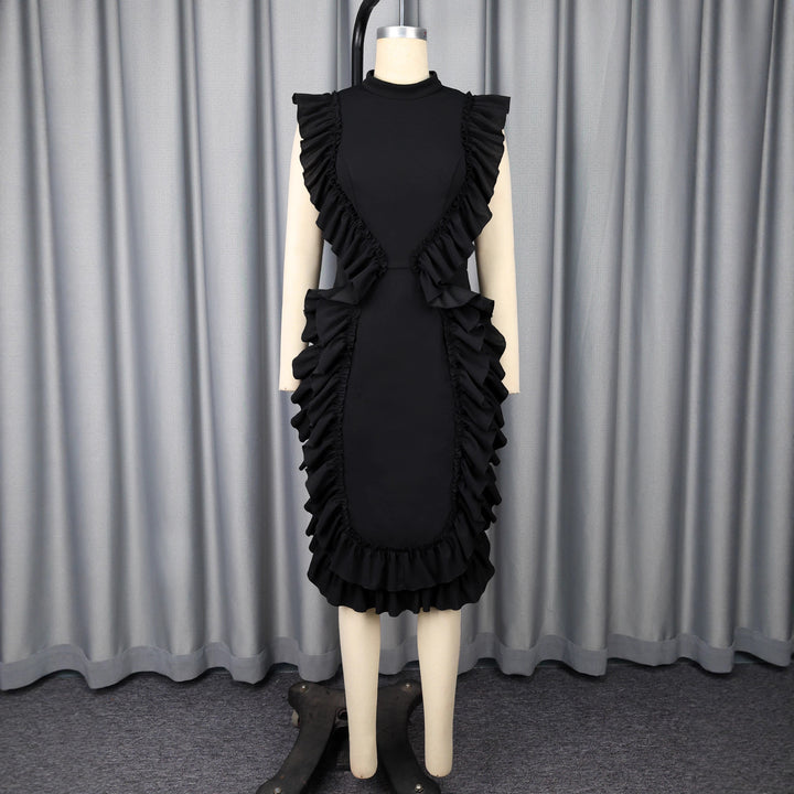 Damen figurbetontes Kleid mit Rüschendetails Echo Archiv