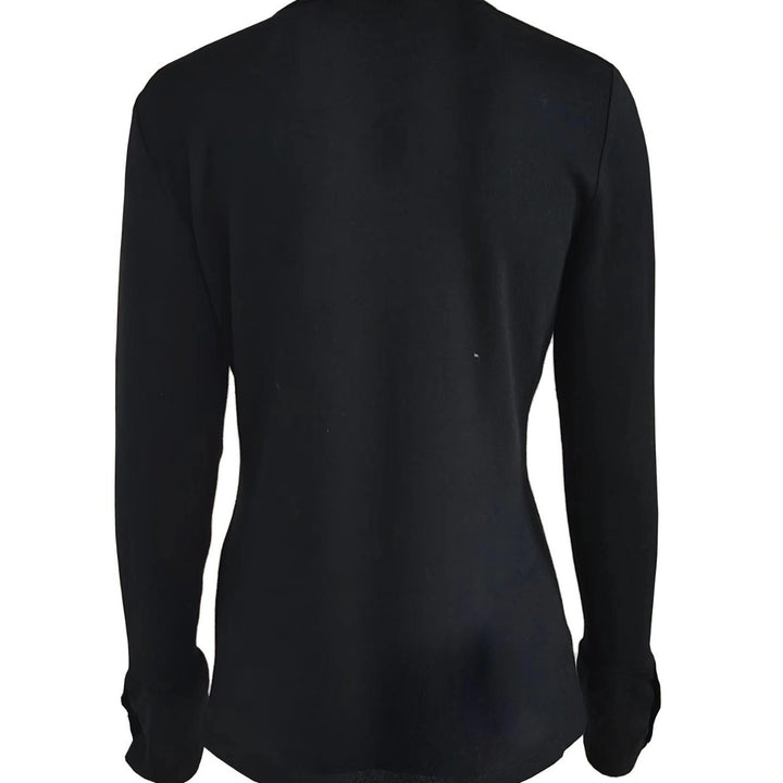 Damen Enganliegendes Langarmshirt mit Zierknöpfen an den Ärmelabschlüssen – Avérine