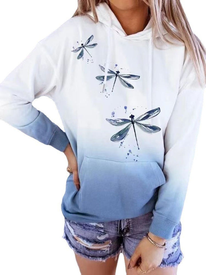 Damen Halloween Kapuzenpullover mit Kürbis- und Katzenprint, Paillettenbesatz und Oversize-Schnitt – Auréline