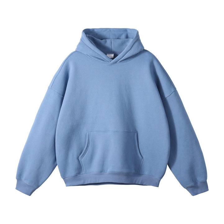 Unisex weit geschnittener Kapuzenpullover mit tiefer Schulterpartie, Kängurutasche und gerippten Bündchen Echo Archiv