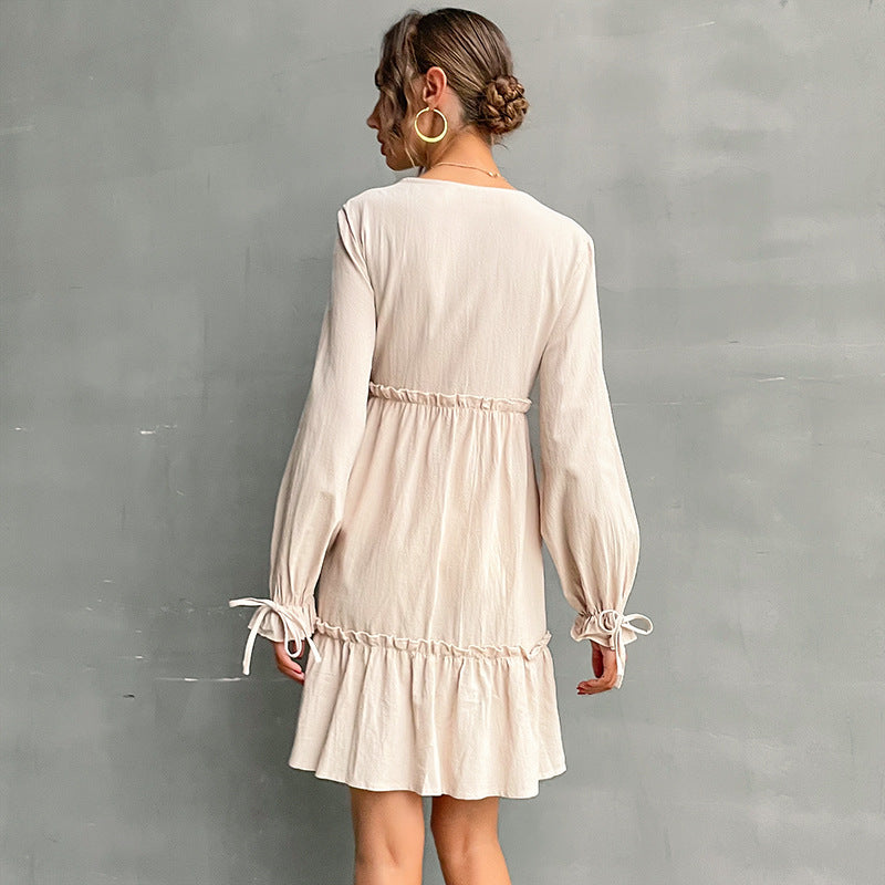 Damen Verspieltes Hemdblusenkleid mit Rüschendetails Echo Archiv