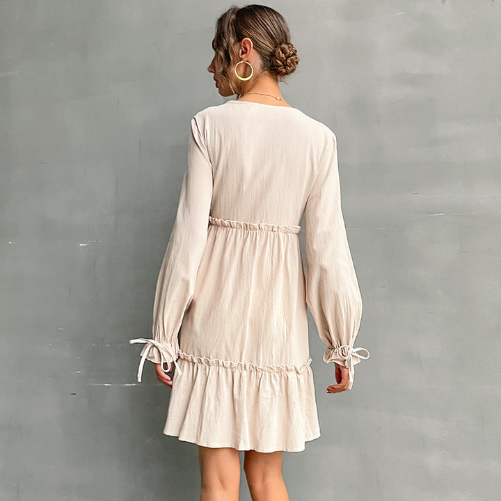 Damen Verspieltes Hemdblusenkleid mit Rüschendetails Echo Archiv