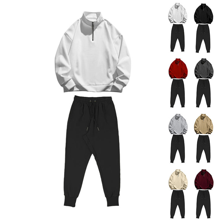 Herren lässiges Trainingsanzug-Set mit praktischen Taschen und modernem Stehkragen Echoarchiv