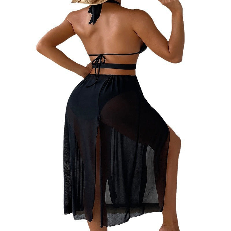 Damen Maxi-Strandkleid mit Cut-Out-Passform und dekorativem Ring Echo Archiv
