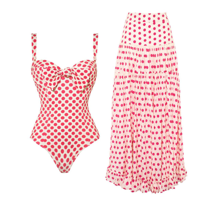 Damen Bikiniset mit Bandeau-Oberteil und Rüschenshorts Echo Archiv
