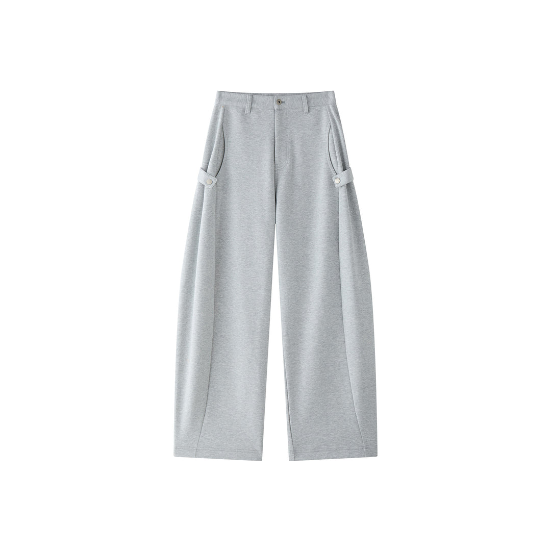 Damen Extraweite Jersey-Sweathose im Palazzoschnitt mit aufgesetzter Utility-Tasche Echoarchiv