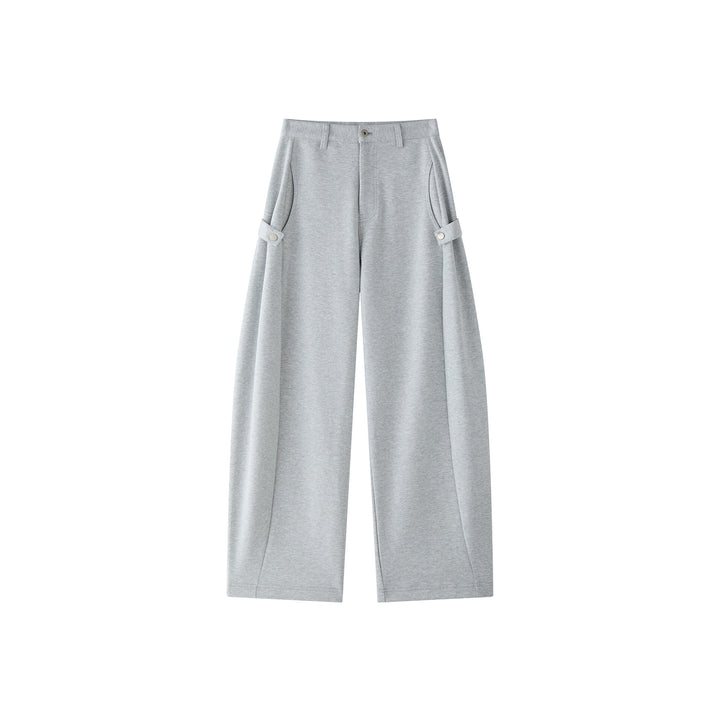 Damen Extraweite Jersey-Sweathose im Palazzoschnitt mit aufgesetzter Utility-Tasche Echoarchiv