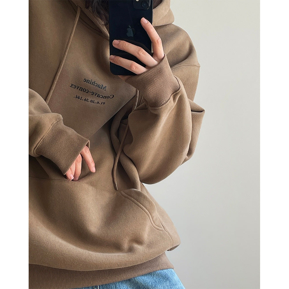 Damen Weicher Fleece‑Kapuzenpullover im Oversize‑Schnitt mit Kängurutasche Echoarchiv