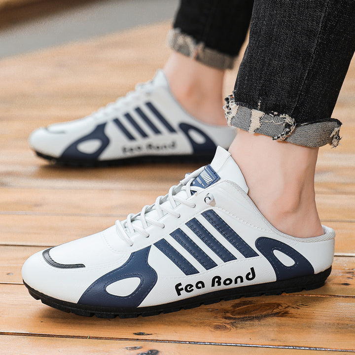Herren Slip-on Sneaker-Mule mit Schnürung und profilierter Gummisohle Echoarhiv