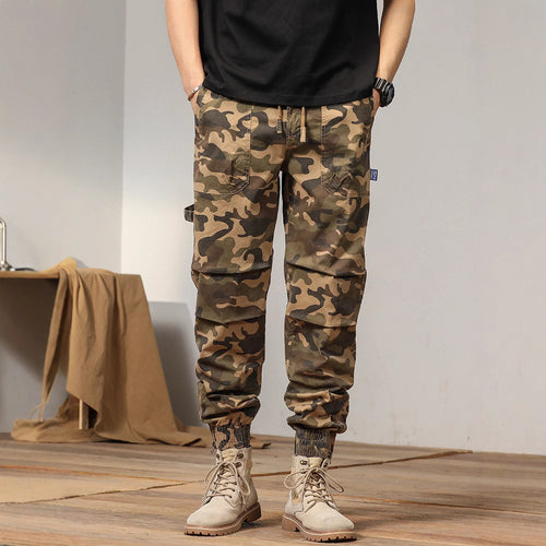 Herren Camouflage Utility-Joggerhose mit elastischem Tunnelzugbund, Kniefalten und Mehrfachtaschen Echo Archiv