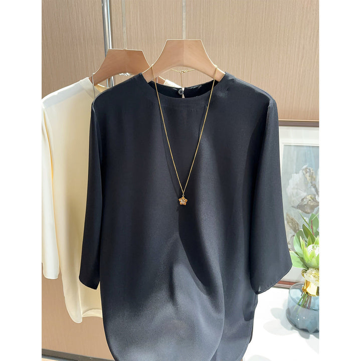 Damen Elegante und luftige Bluse mit drei Viertel-Ärmeln Echoarchiv