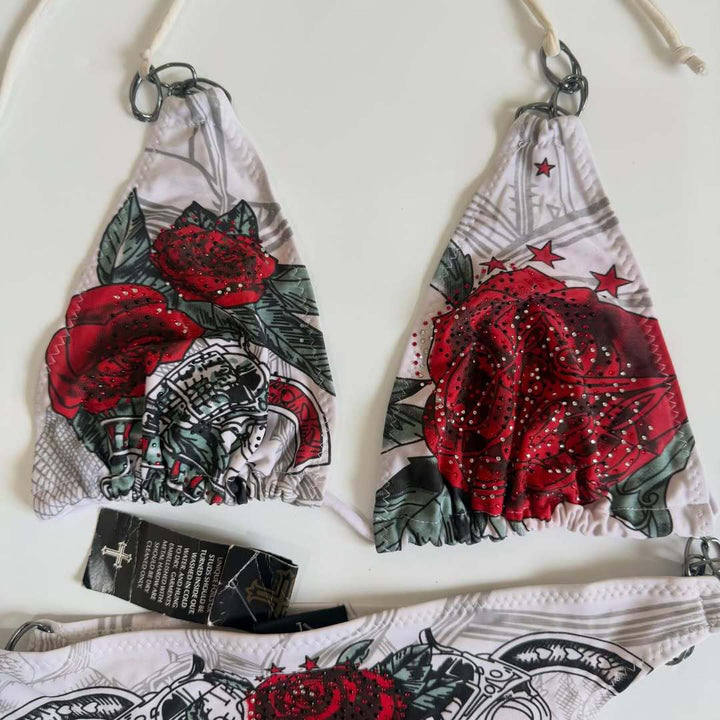 Damen Bikini-Set mit floralen Akzenten und Dekoration Echo Archiv