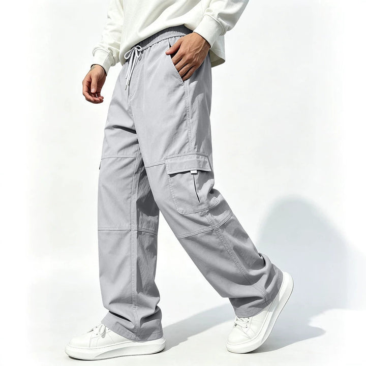 Herren Cargohose mit weitem Schnitt und elastischem Bund Echoarchiv