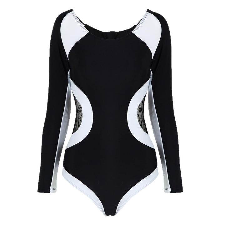 Damen Sportlicher Langarm Badeanzug Echo Archiv