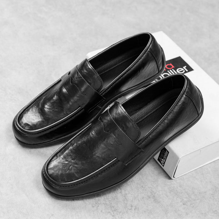 Herren Elegante Mokassins mit feinen Detailnähte Echo Archiv