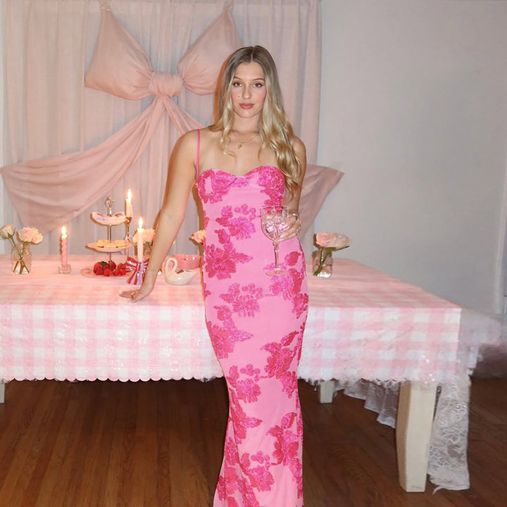 Damen Elegantes Longdress mit floralem Spitze-Design Echo Archiv