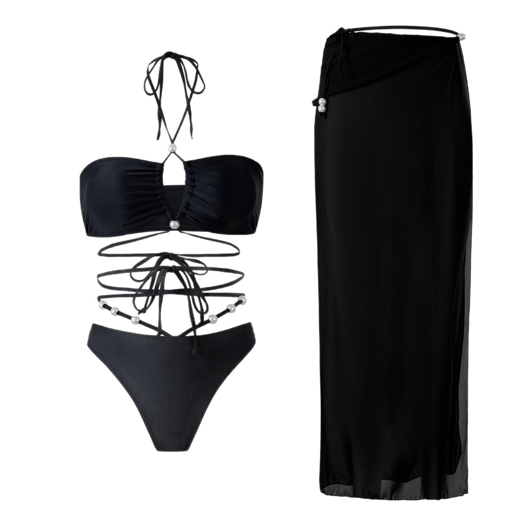 Damen Bikini-Set mit raffinierten Linien und eleganten Perlendetails Echo Archiv