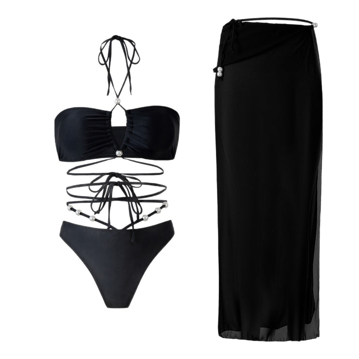 Damen Bikini-Set mit raffinierten Linien und eleganten Perlendetails Echo Archiv