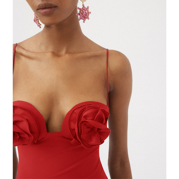 Damen Eleganter Rüschentop mit Blumenmotiven Echo Archiv