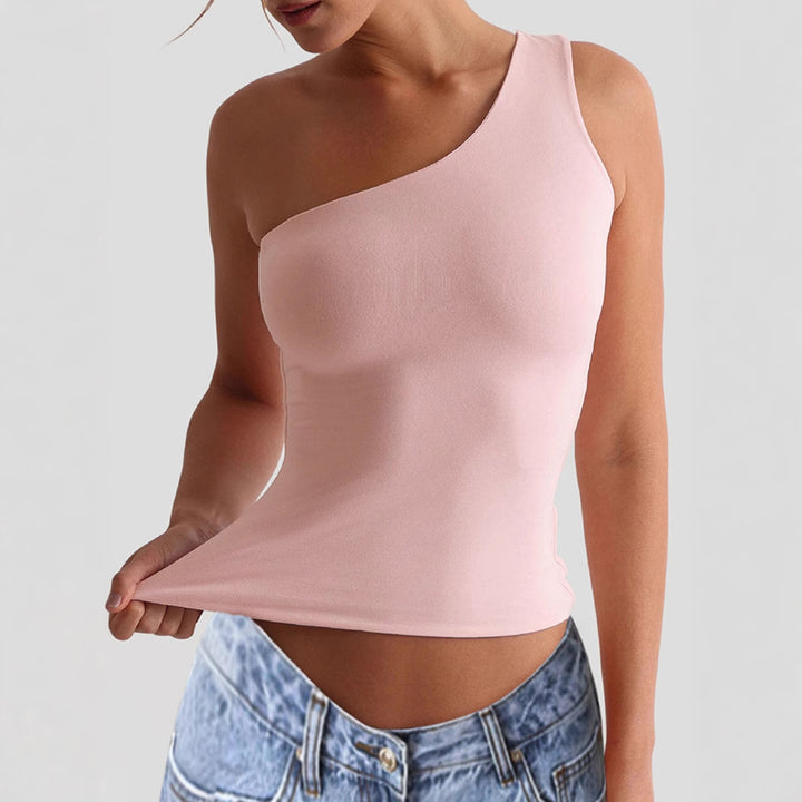 Damen asymmetrisches Trägershirt aus elastischem Material Echo Archiv