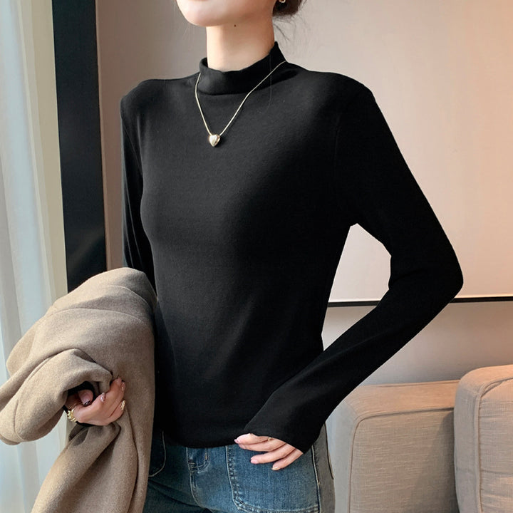 Damen Elegantes Langarmshirt mit hochgeschlossenem Kragen Echo Archiv 1787620449