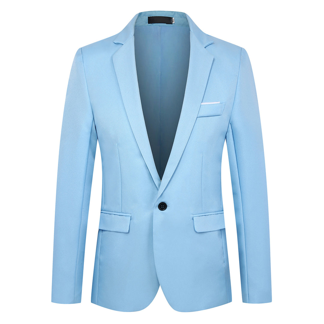 Herren nan tailliertes Satin-Sakko mit schmaler Silhouette, Notch-Revers und dekorativer Brustpaspel Echo Archiv