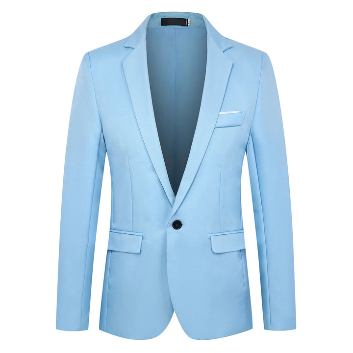 Herren nan tailliertes Satin-Sakko mit schmaler Silhouette, Notch-Revers und dekorativer Brustpaspel Echo Archiv