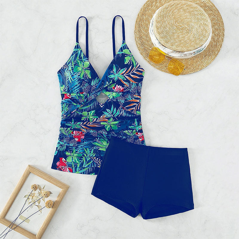 Damen Badeanzug-Set mit floralem Design und hohem Beinausschnitt Echo Archiv