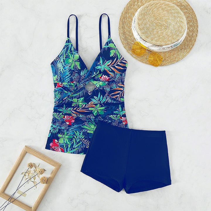 Damen Badeanzug-Set mit floralem Design und hohem Beinausschnitt Echo Archiv