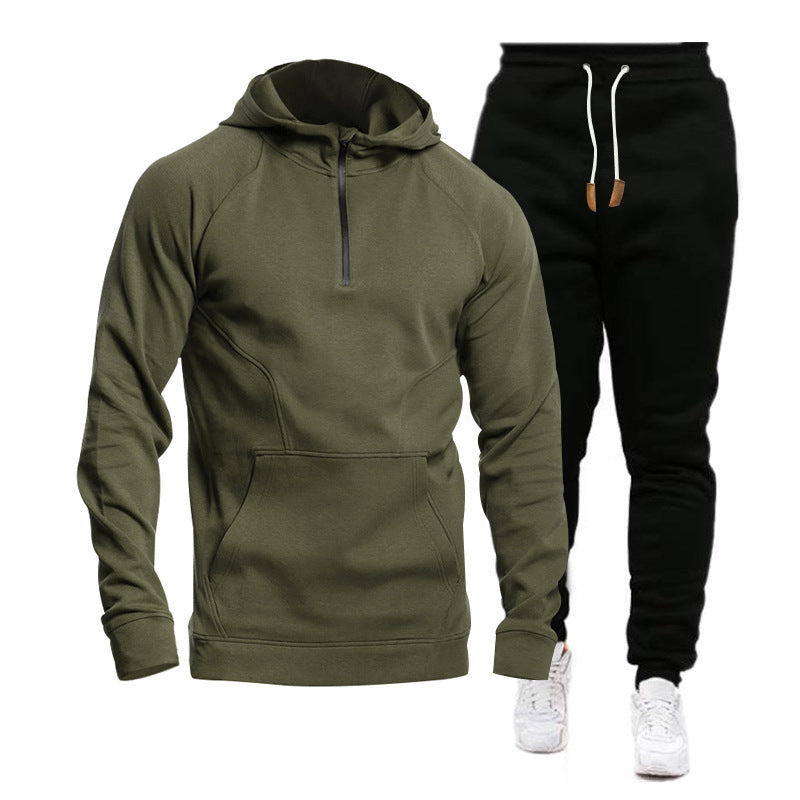 Herren Sweatpants und Kapuzenshirt Set mit modernem Schnitt und funktionalen Taschen Echoarchiv
