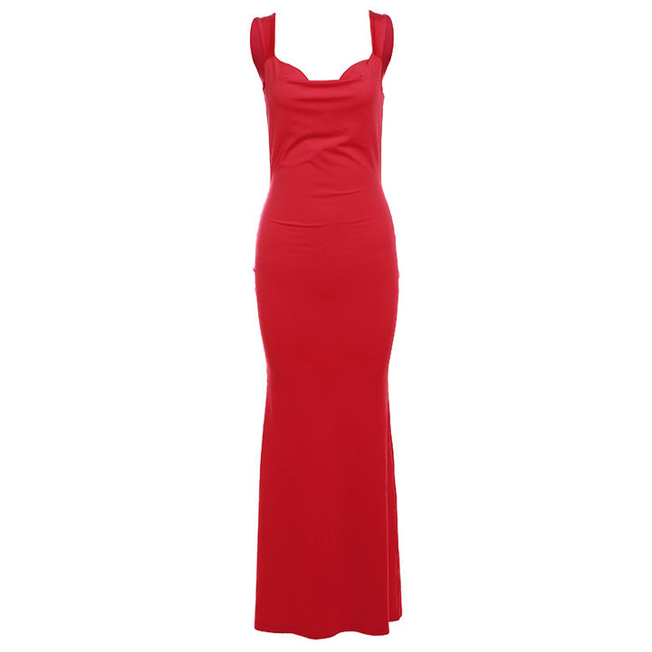 Damen Elegantes Maxikleid mit figurbetontem Schnitt und tiefem V-Ausschnitt Echo Archiv