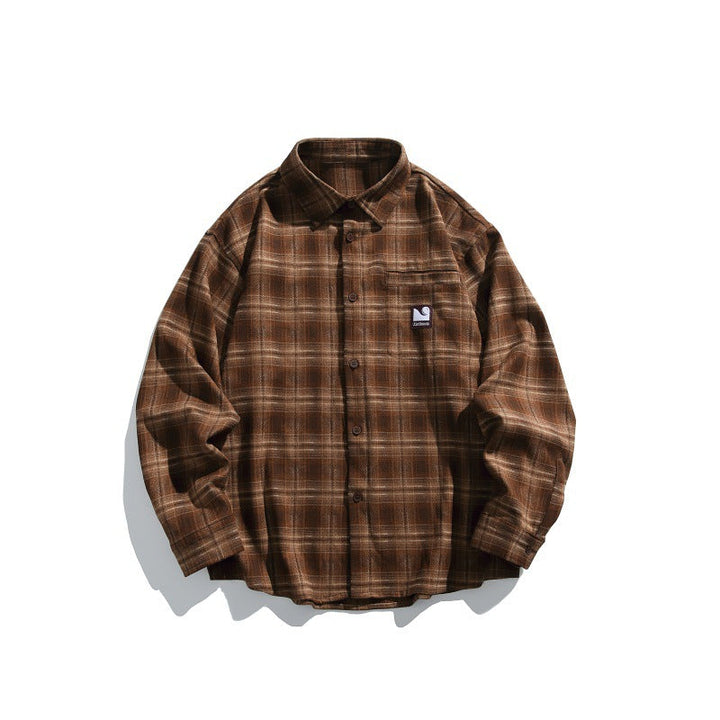 Herren Karierte Overshirt-Hemdjacke im Boxy-Relaxed-Schnitt Echoarchiv