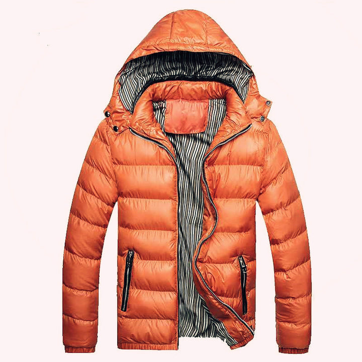 Herren Gefütterte Stepp-Expeditionsjacke mit Kunstfellkapuze und Frontmix-Taschen Echoarchiv