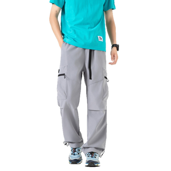 Herren Weite technische Cargo-Hose mit Multifachtaschen, Tunnelzug und verstellbaren Beinabschlüssen Echo Archiv